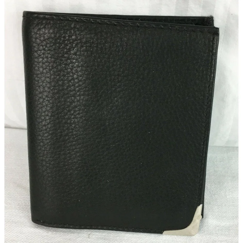 High End Banco Germany Black Wallet Coin Pocket ID Card Window Credit Card Bill